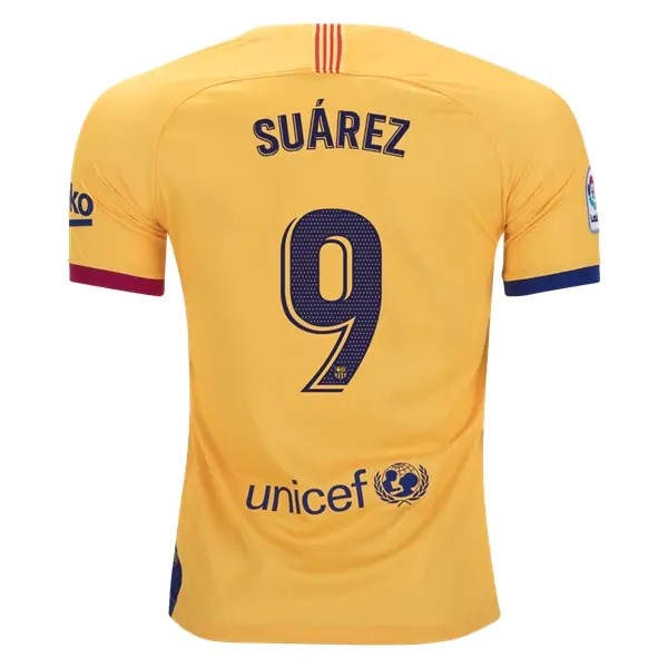 Camiseta Barcelona NO.9 Suarez 2ª Kit 2019 2020 Amarillo